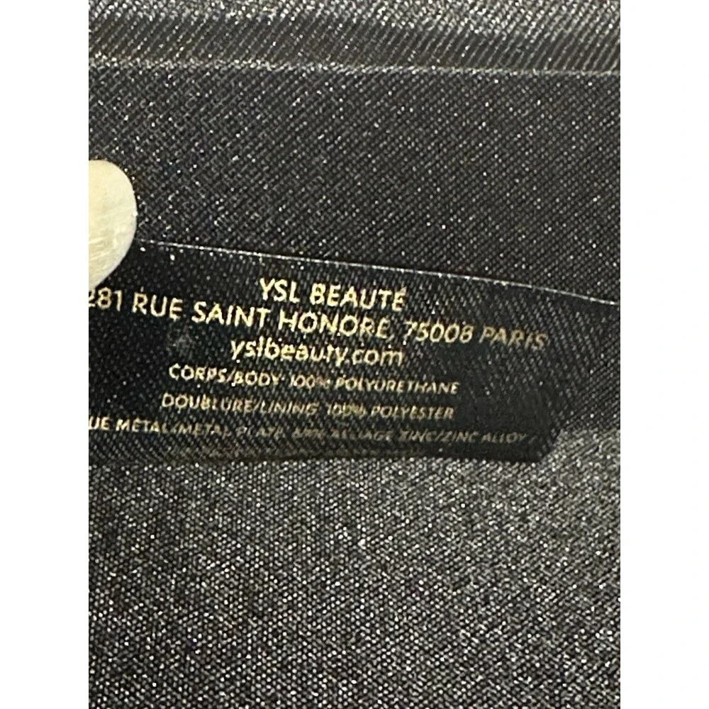 YVES Saint Laurent Red Vanity Case Zip Closure Patent NWOT